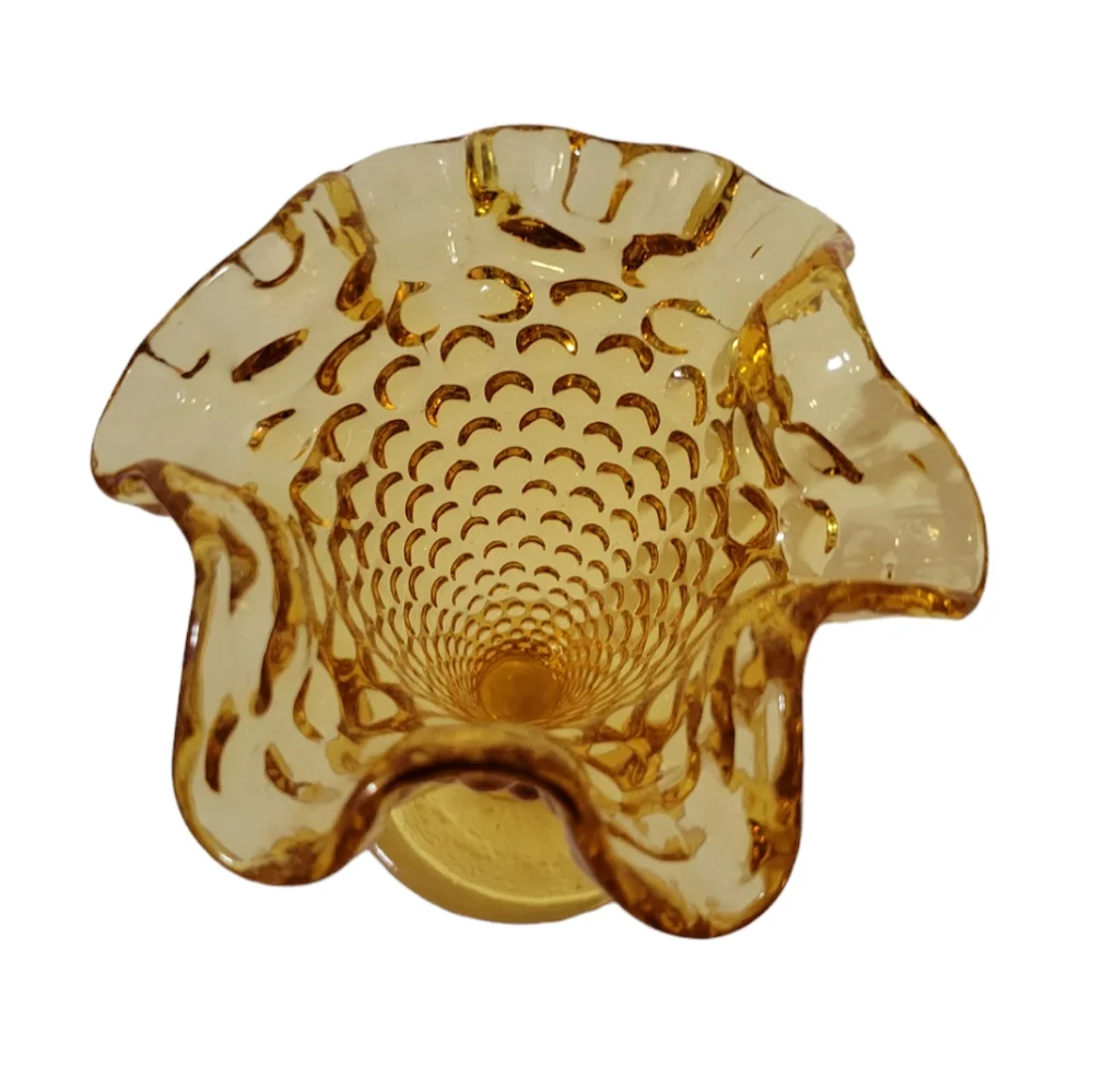 Fenton Hobnail Ruffled Edge Mini Vase
